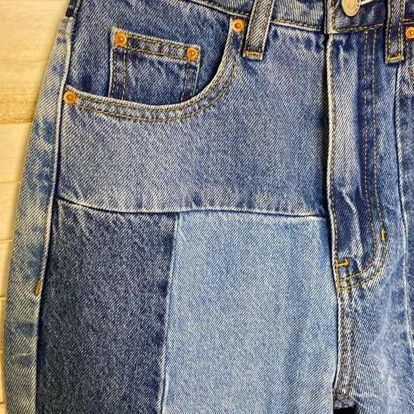 NWT Pacsun Eco Patchwork Boyfriend Jeans Size 23 - Picture 5 of 10